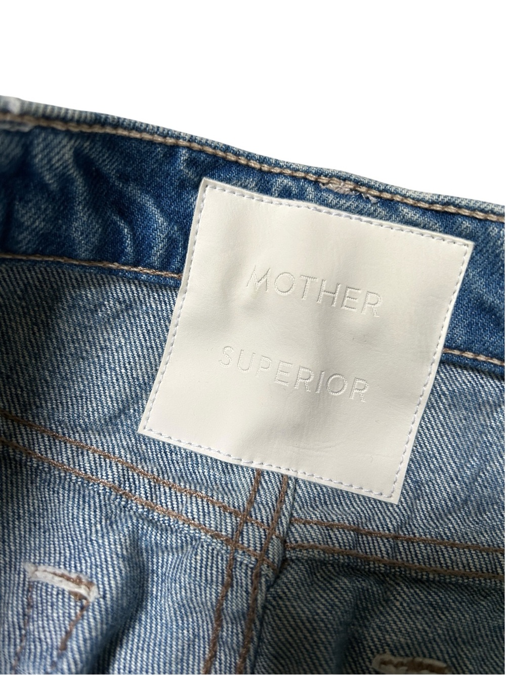 MOTHER Superior The Dodger Sneak Jeans Wipeout Medium Wash Size 25 - Picture 4 of 12